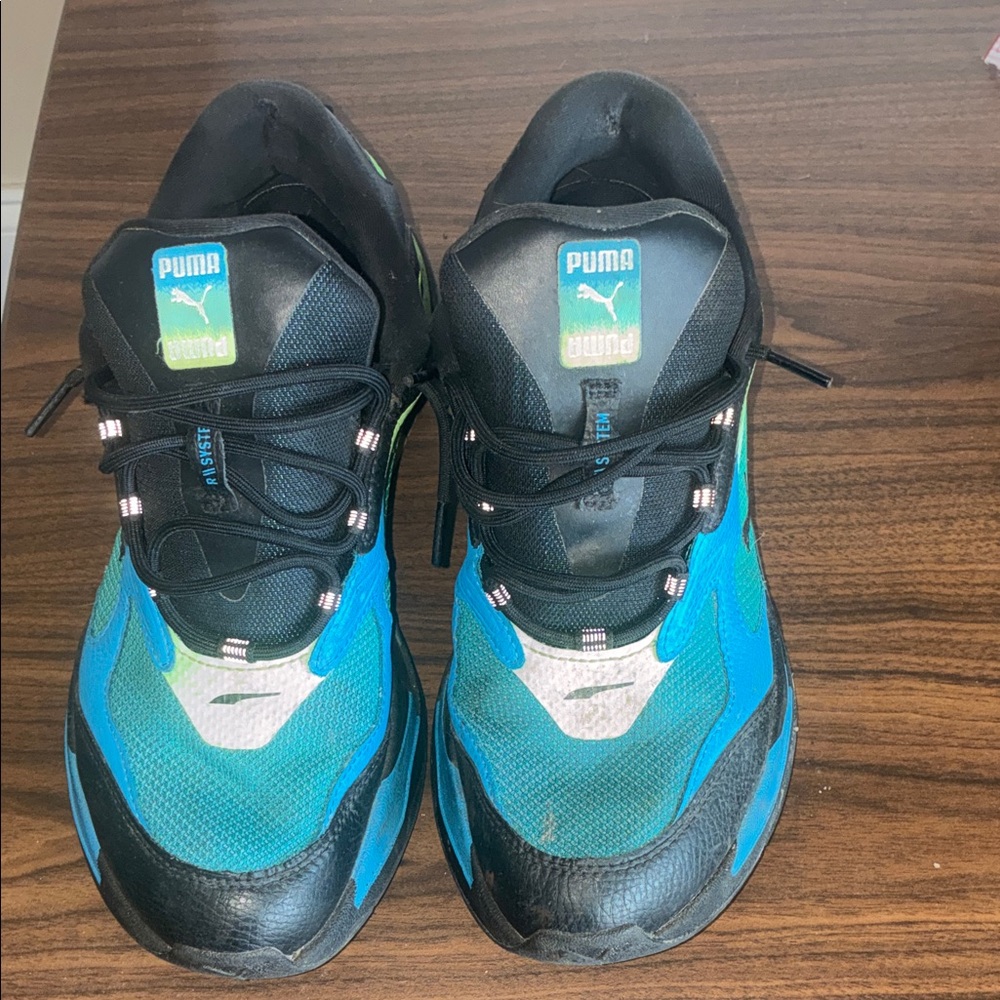 Puma Kids Vibrant Blue and Black Sneakers